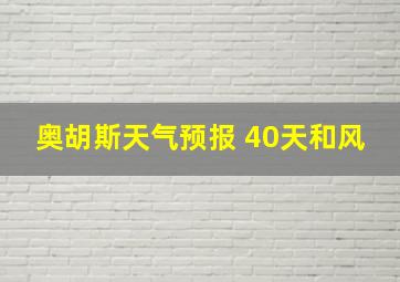 奥胡斯天气预报 40天和风